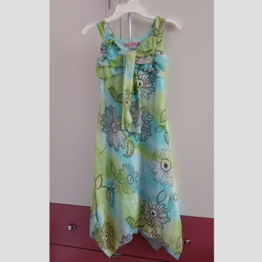 Cute blue and green floral dress